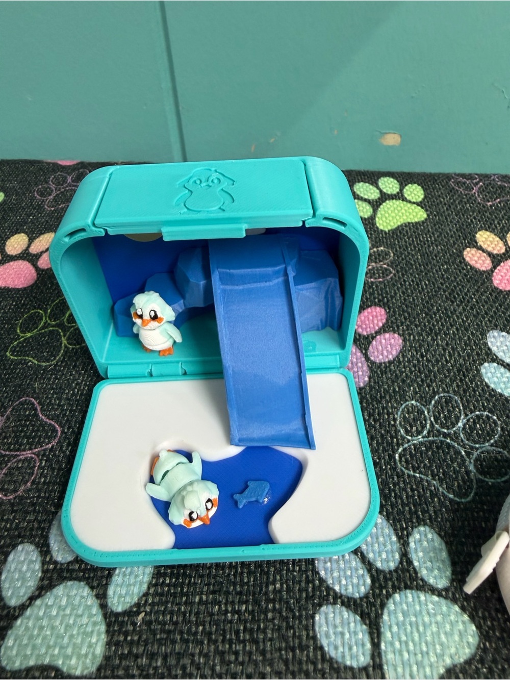 Turquoise Small Pets Playset with Blue Slide - Brand Unknown